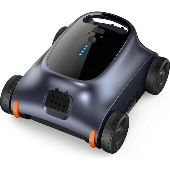 Aspirateur de piscine sans fil, beige, puissance daspiration 45.000 Pa, jusquà 2000 sq.ft, autonomie 180 min, pour piscines encastrées & hors sol à fond plat