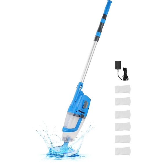 Aspirateur de piscine VEVOR, aspirateur à main sans fil (100 l/min), nettoyeur de piscine rechargeable, autonomie jusquà 1 heure, pour piscines hors sol/encastrées et spas