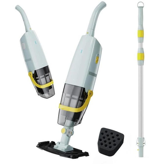 Aspirateur de piscine - YM-S1-03 Appareil à main - Sans fil - Batterie lithium rechargeable - Pour spas et petites piscines - 4 piles Li-Ion - Élimine le sable et les saletés