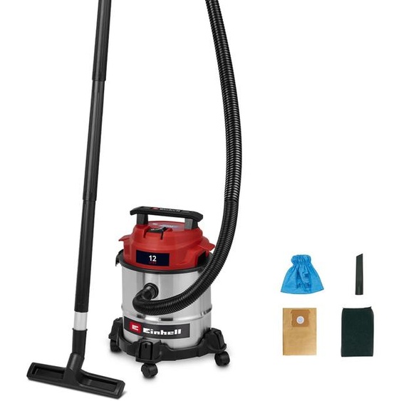 Aspirateur eaux et poussières – TC-VC 1240 S – Cuve inox 12 L – 950 W – 180 mbar
