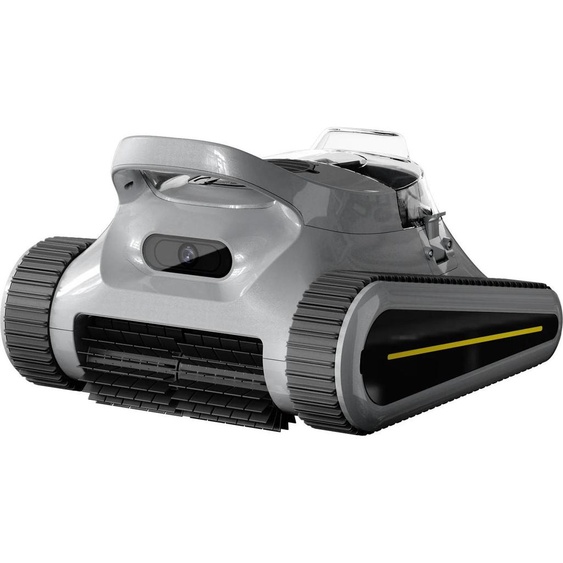 Aspirateur robot de piscine sans fil, grimpant sur la paroi 180 W, forte puissance daspiration, pour piscines hors sol & encastrées jusquà 2000 sq ft, noir