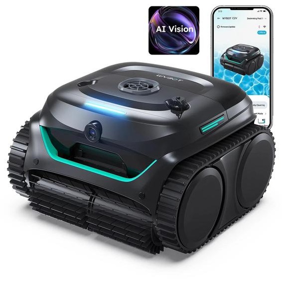 Aspirateur robot pour piscine, noir - Puissance : 65 W - Surface de nettoyage : 150-180 m²