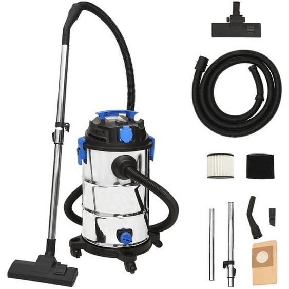Aspirateur sec et humide 1200 W 30 L Argenté