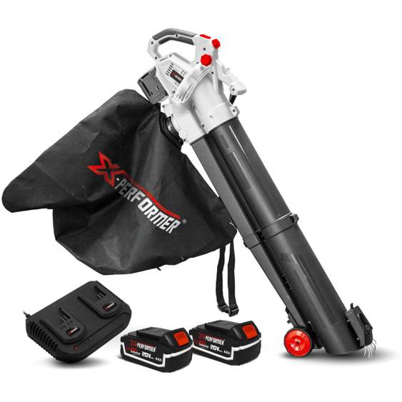 X-performer - Aspirateur souffleur broyeur rechargeable 2x20V avec batteries 4Ah - x performer