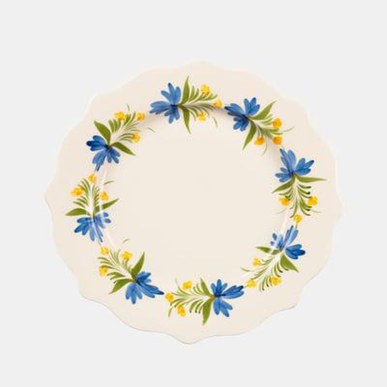 Assiette à dîner - motifs floraux