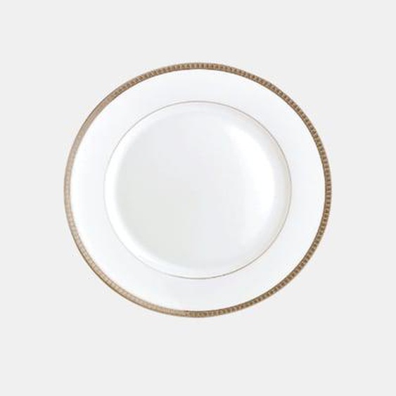 Assiette à pain en porcelaine finition platine - MALMAISON
