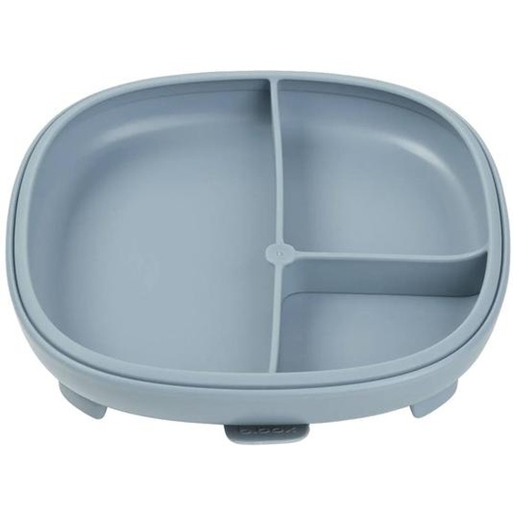 Assiette À Ventouse Avec Compartiments Amovibles Bleu