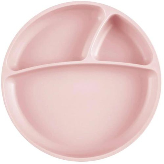 Assiette Bébé À Ventouse En Silicone Rose Clair