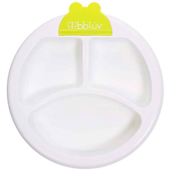 Assiette Chauffante À Compartiments Et Ventousée Vert