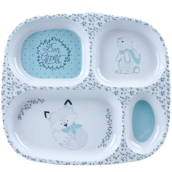 Assiette Compartimentée Bleu