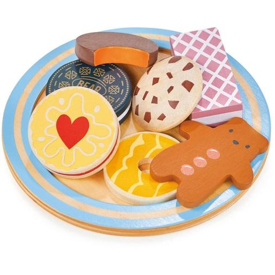 Assiette De Biscuits En Bois – Jeu De Dînette Pour Enfants Multicolor