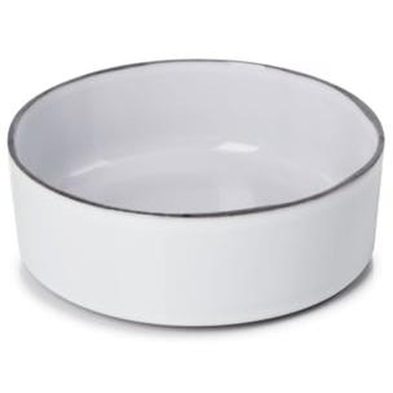 Assiette gourmande Caractère porcelaine blanc cumulus Ø14 cm