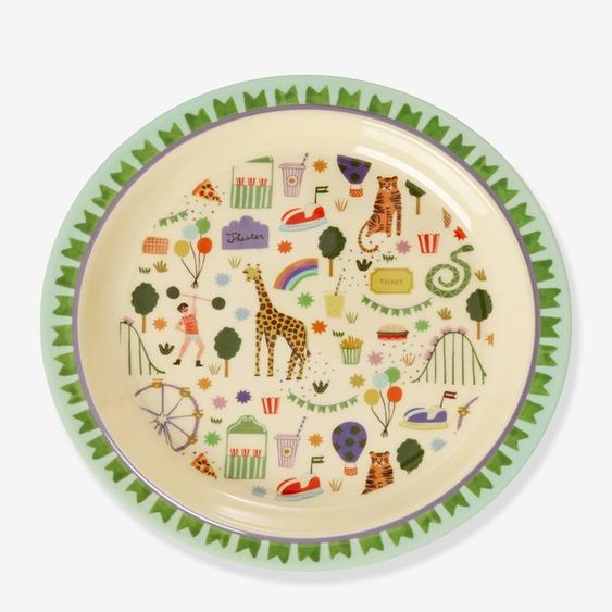 Assiette mélamine FUN FAIR menthe 22 cm menthe