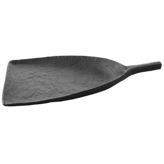 Assiette pelle Yli en porcelaine noire brut 18 cm