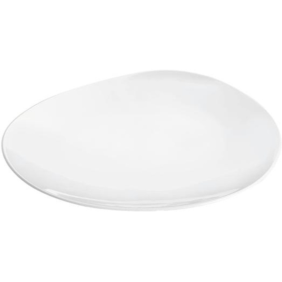 Assiette plate Galet en porcelaine blanche 27cm