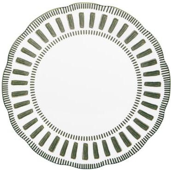 Assiette plate Napoli verte   (lot de 6)