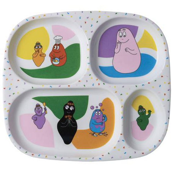 Assiette Plateau À Compartiments Barbapapa Blanc