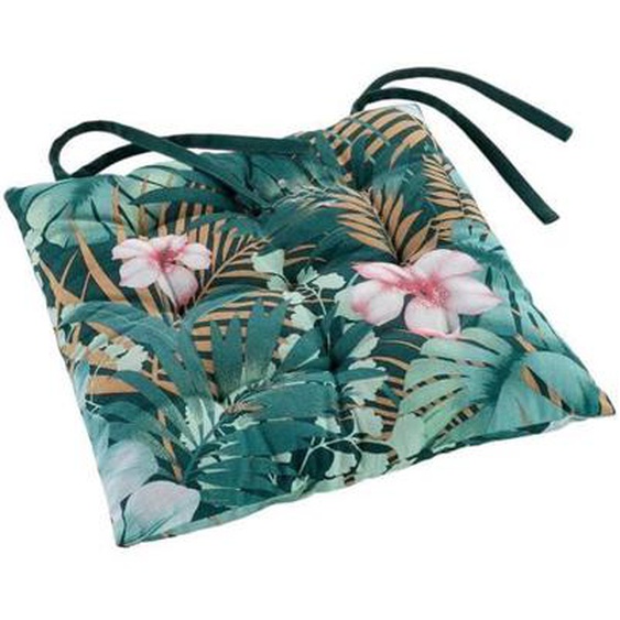Coussin de chaise - Kelly - 40 x 40 cm - Matelassé - 100% Coton - Bleu