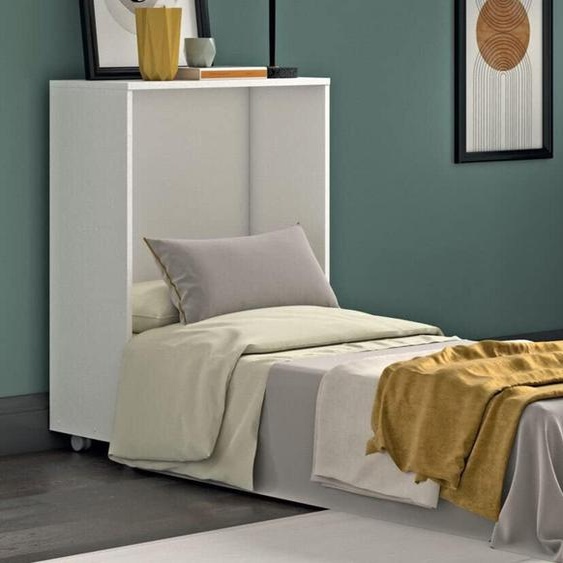 Asso Milano Magic - Lit pliant avec matelas inclus, cadre blanc, monté