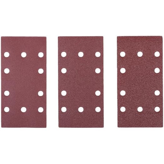 Assortiment 10 abrasifs 1/3 feuille auto-agrippants 188 x 95 mm pour ponceuses vibrantes