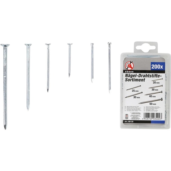 Assortiment de clous/fils de fer | 200 pcs.