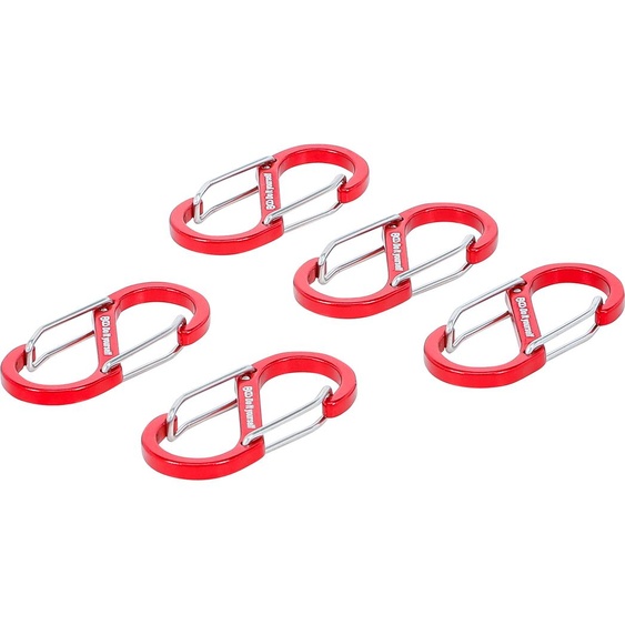 Assortiment de mousquetons à double ouverture | Aluminium | 5 pcs.