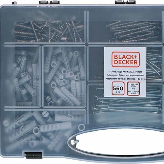 Assortiment Vis/cross/clous Black+decker 560 Pièces