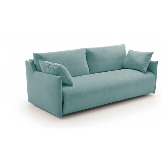 ATHENES - Canapé convertible 4 places - Velours, Vert deau