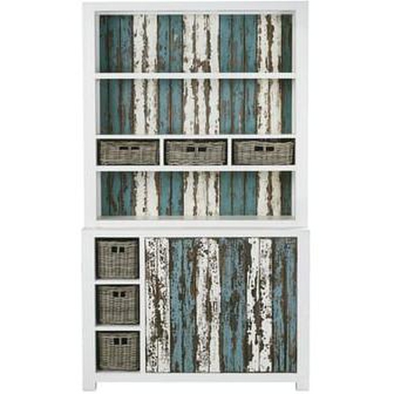 ATLANTIC  Bibliothèque en bois recyclé massif 125 cm