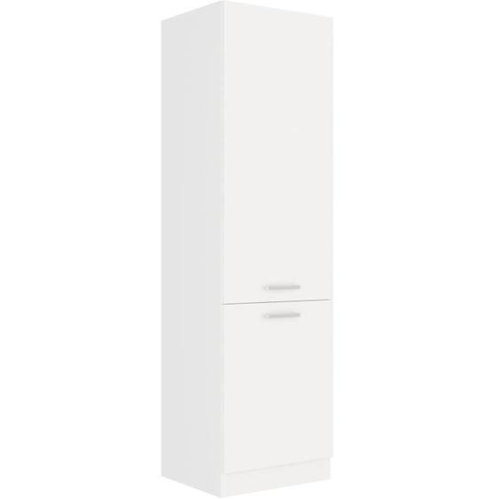 ATLAS Colonne de cuisine 2 portes - L 60 x P 58 x H 210 cm -Reproduction blanc