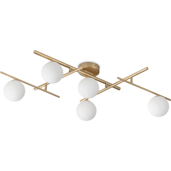 Atlas Plafonnier Contemporain Métal Or 5 Lumières G9 4W 3000K Ip20