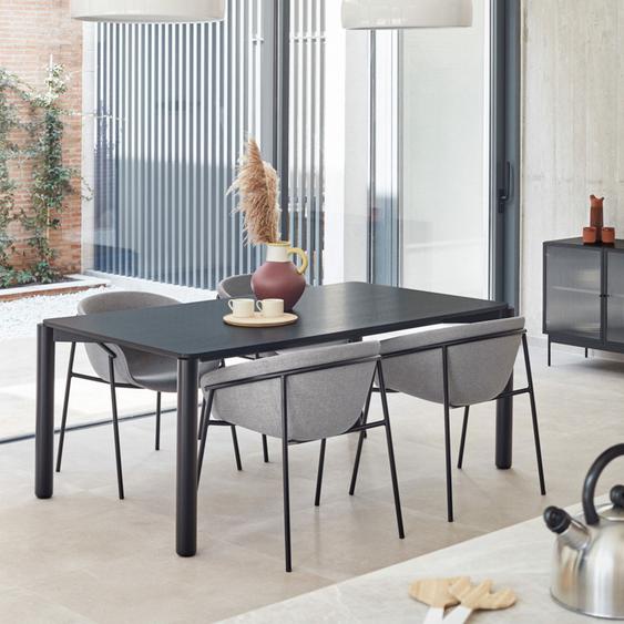 Atlas - Table à manger en bois 180x100cm - Couleur - Noir