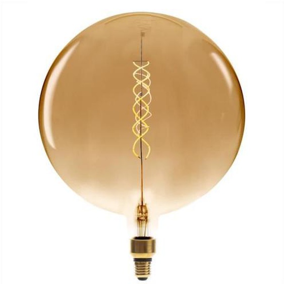 Ampoule LED - ATMOSPHERA - Globe - Filament Torsadé - E27 - Ambre - D30 cm
