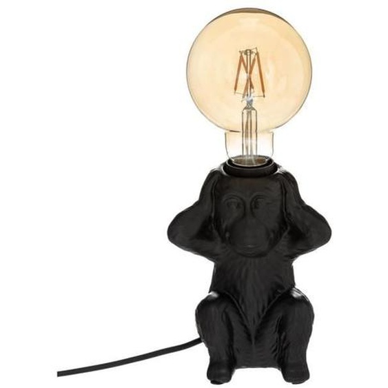 Lampe socle Singe noire - céramique H17 cm - Modèle 3 - Atmosphera createur dinterieur