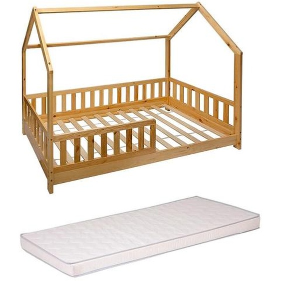 Atmosphera - Lit Cabane Enfant Bosco 90 x 190 cm Avec matelas (Fabrication Européenne)