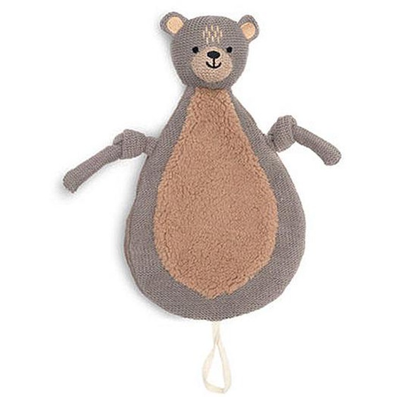 Attache Sucette En Coton Marron Savanne