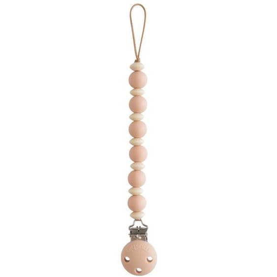 Attache Sucette En Silicone Beige Foncé