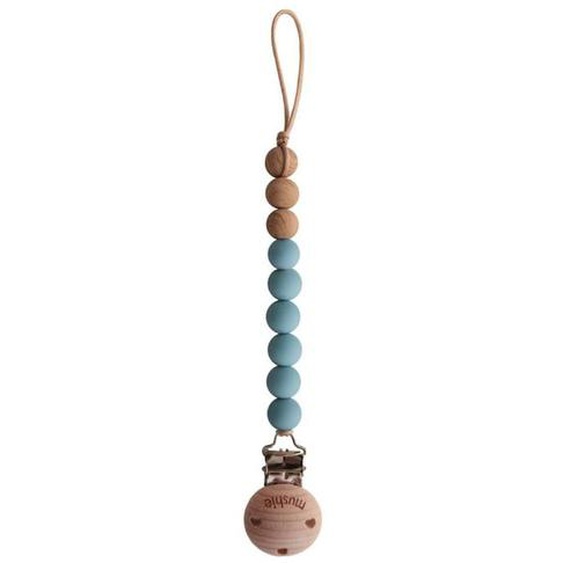 Attache Sucette En Silicone Bleu