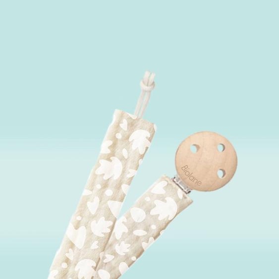 Attache-sucette Ronde Beige