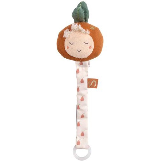 Attache-tétine Bébé En Coton - Botanica Orange/beige