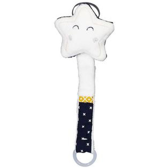 Attache-tétine Bébé En Coton Étoile - Hello Blanc