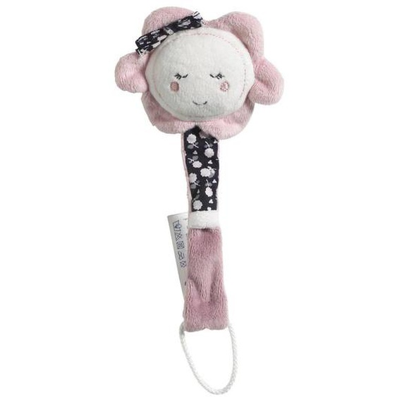 Attache-tétine Bébé En Velours Fleur - Miss Fleur De Lune Blanc