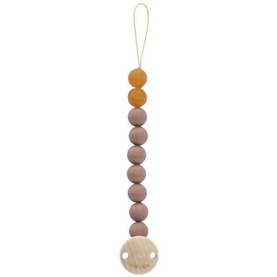 Attache Tétine En Caoutchouc 100% Naturel Tan Beige Multi-coloured