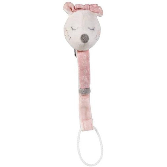 Attache-tétine En Velours Souris - Lilibelle Rose