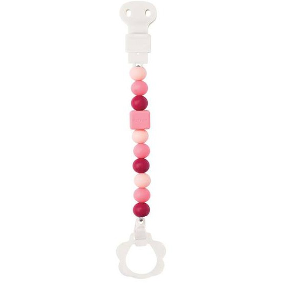 Attache Tétine Silicone Rose