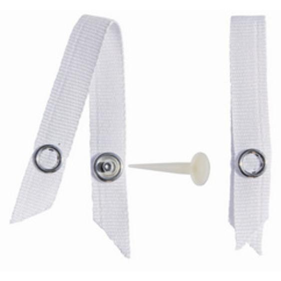 Attache-torchons sans couture, polyester, blanc