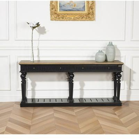 AUDE - Console drapier en bois massif, 2 tiroirs - Bois certifié FSC®