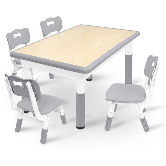 AUFUN Ensemble Table et Chaises pour Enfants avec 4 Sièges