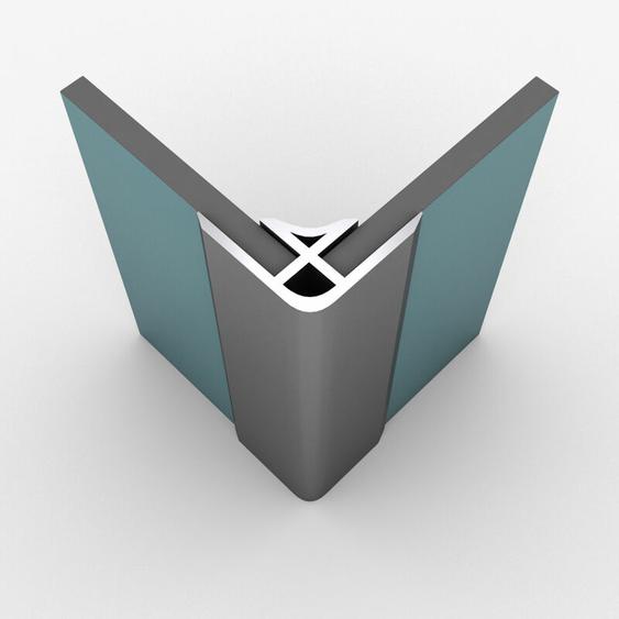 Aurlane - profilé dangle en aluminium finition anodisé brillant pour panneaux muraux - 15x15x2100 mm