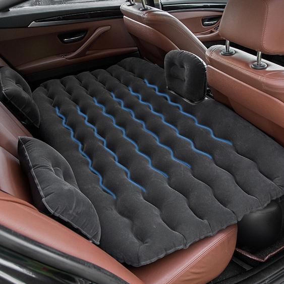 Auto Air Lit Matelas gonflable Siège arrière Coussins Voyage Sommeil avec pompe pour SUV - Beige